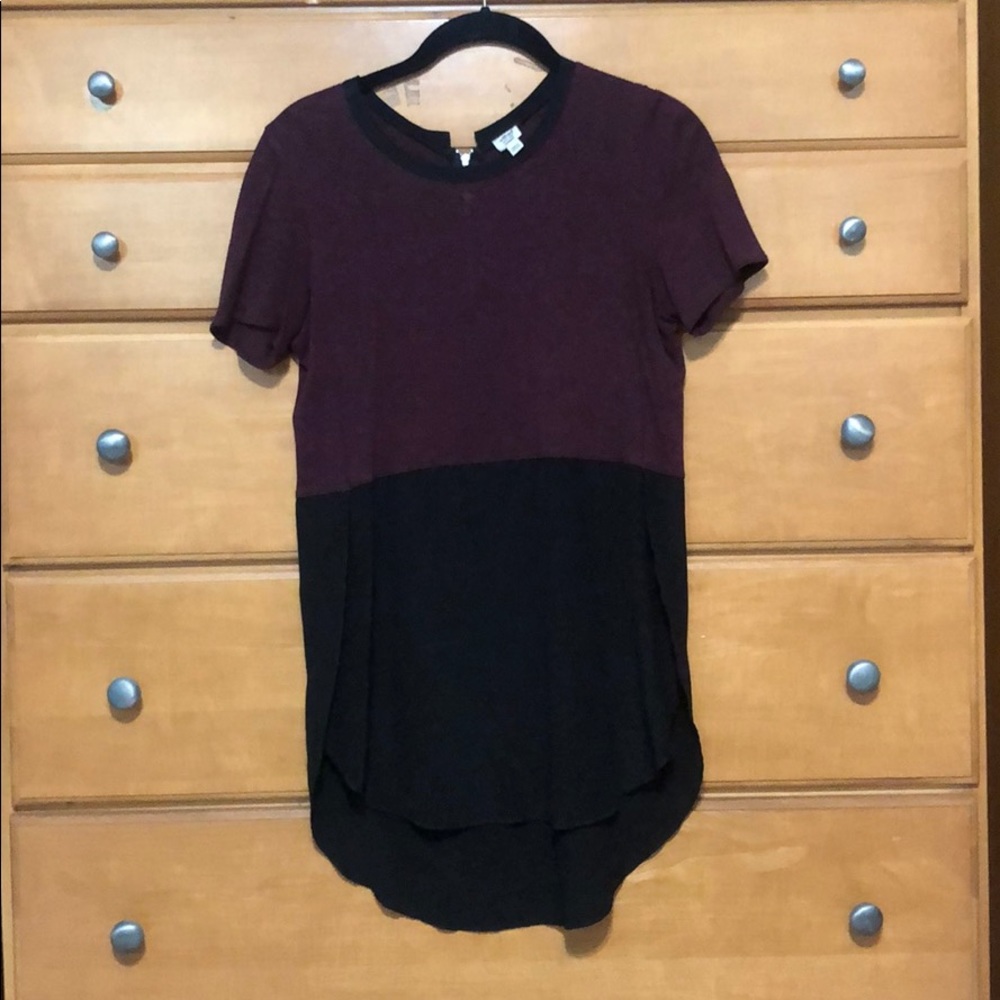 Maroon and Black Wilfred Shirt from Aritzia